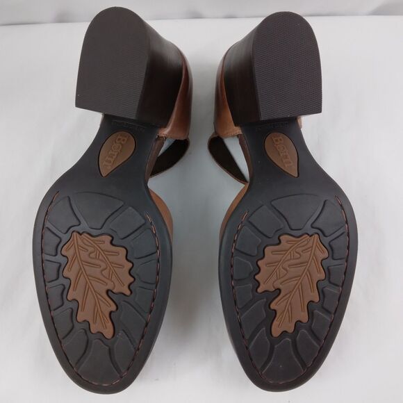 Born Haida Mary Jane Maryjane Pump Brown Leather Heels Size 10 M - Picture 10 of 13